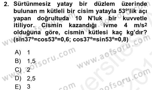 Teknolojinin Bilimsel İlkeleri 1 Dersi 2016 - 2017 Yılı (Final) Dönem Sonu Sınav Soruları 2. Soru