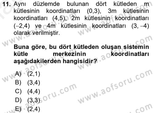 Teknolojinin Bilimsel İlkeleri 1 Dersi 2017 - 2018 Yılı 3 Ders Sınav Soruları 11. Soru