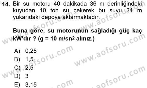 Teknolojinin Bilimsel İlkeleri 1 Dersi 2017 - 2018 Yılı 3 Ders Sınav Soruları 14. Soru