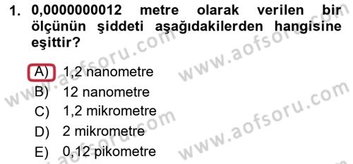 Teknolojinin Bilimsel İlkeleri 1 Dersi 2019 - 2020 Yılı (Vize) Ara Sınav Soruları 1. Soru