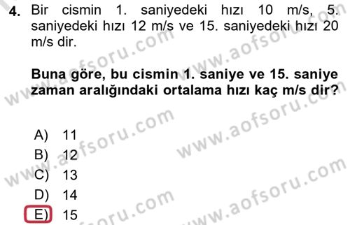 Teknolojinin Bilimsel İlkeleri 1 Dersi 2019 - 2020 Yılı (Vize) Ara Sınav Soruları 4. Soru
