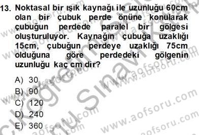 Teknolojinin Bilimsel İlkeleri 2 Dersi 2013 - 2014 Yılı (Final) Dönem Sonu Sınav Soruları 13. Soru