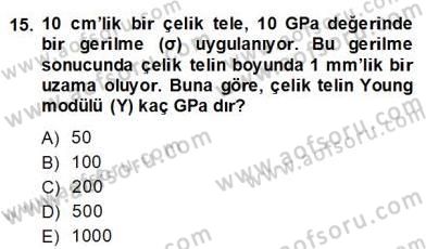 Teknolojinin Bilimsel İlkeleri 2 Dersi 2013 - 2014 Yılı (Final) Dönem Sonu Sınav Soruları 15. Soru
