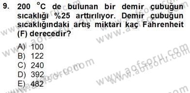 Teknolojinin Bilimsel İlkeleri 2 Dersi 2013 - 2014 Yılı Tek Ders Sınav Soruları 9. Soru