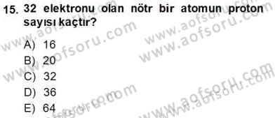 Teknolojinin Bilimsel İlkeleri 2 Dersi 2014 - 2015 Yılı (Final) Dönem Sonu Sınav Soruları 15. Soru