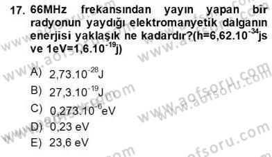 Teknolojinin Bilimsel İlkeleri 2 Dersi 2014 - 2015 Yılı (Final) Dönem Sonu Sınavı 17. Soru