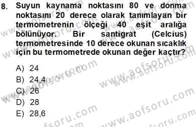 Teknolojinin Bilimsel İlkeleri 2 Dersi 2014 - 2015 Yılı (Final) Dönem Sonu Sınav Soruları 8. Soru
