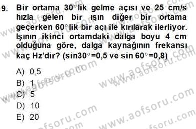 Teknolojinin Bilimsel İlkeleri 2 Dersi 2014 - 2015 Yılı (Final) Dönem Sonu Sınav Soruları 9. Soru