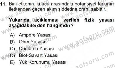 Teknolojinin Bilimsel İlkeleri 2 Dersi 2015 - 2016 Yılı (Vize) Ara Sınav Soruları 11. Soru