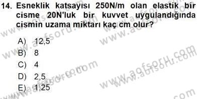 Teknolojinin Bilimsel İlkeleri 2 Dersi 2015 - 2016 Yılı (Final) Dönem Sonu Sınav Soruları 14. Soru