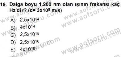 Teknolojinin Bilimsel İlkeleri 2 Dersi 2015 - 2016 Yılı (Final) Dönem Sonu Sınav Soruları 19. Soru
