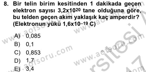 Teknolojinin Bilimsel İlkeleri 2 Dersi 2016 - 2017 Yılı (Vize) Ara Sınav Soruları 8. Soru