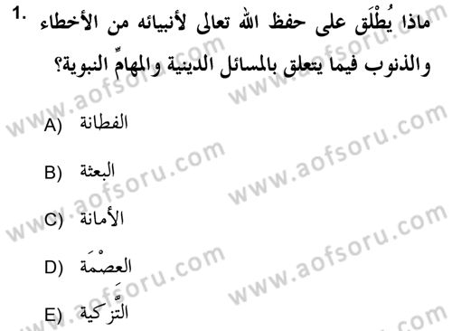 Hadis Tarihi ve Usulü Dersi 2018 - 2019 Yılı (Vize) Ara Sınav Soruları 1. Soru