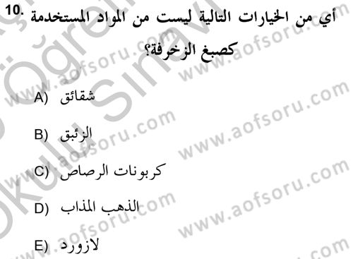 İslam Sanatları Tarihi Dersi 2018 - 2019 Yılı Yaz Okulu Sınav Soruları 10. Soru
