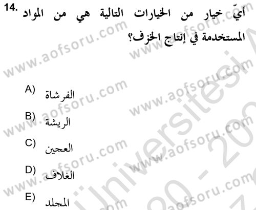 İslam Sanatları Tarihi Dersi 2020 - 2021 Yılı Yaz Okulu Sınav Soruları 14. Soru