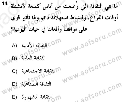 Din Sosyolojisi Dersi 2018 - 2019 Yılı (Final) Dönem Sonu Sınav Soruları 14. Soru