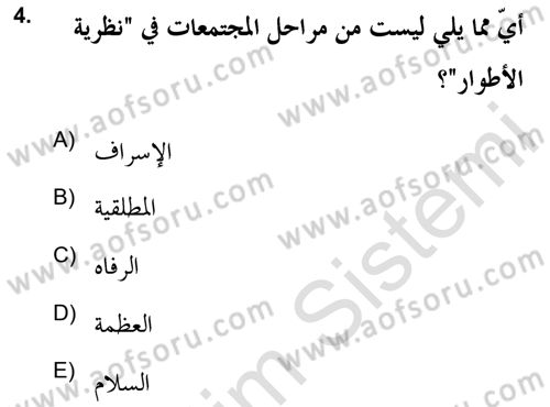 Din Sosyolojisi Dersi 2020 - 2021 Yılı Yaz Okulu Sınav Soruları 4. Soru