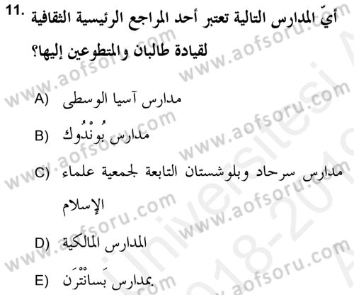 Çağdaş Düşünce Akımları Dersi 2018 - 2019 Yılı (Vize) Ara Sınav Soruları 11. Soru