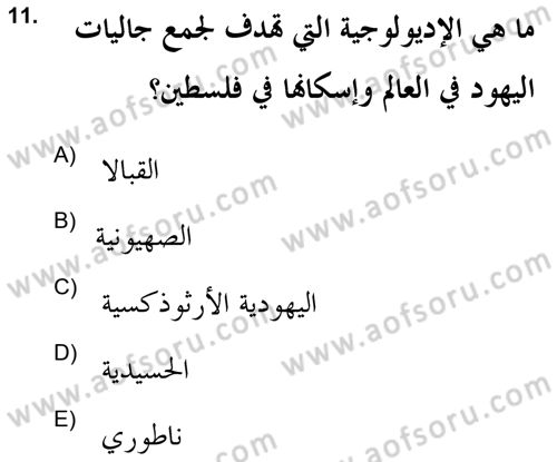 Yaşayan Dünya Dinleri Dersi 2021 - 2022 Yılı (Final) Dönem Sonu Sınav Soruları 11. Soru