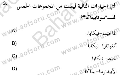 Yaşayan Dünya Dinleri Dersi 2021 - 2022 Yılı (Final) Dönem Sonu Sınav Soruları 3. Soru