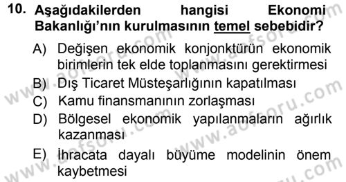 Dış Ticaret İşlemleri Dersi 2012 - 2013 Yılı (Final) Dönem Sonu Sınav Soruları 10. Soru