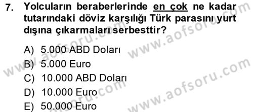 Dış Ticaret İşlemleri Dersi 2014 - 2015 Yılı (Vize) Ara Sınav Soruları 7. Soru