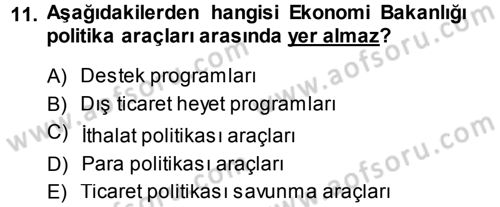 Dış Ticaret İşlemleri Dersi 2014 - 2015 Yılı (Final) Dönem Sonu Sınav Soruları 11. Soru