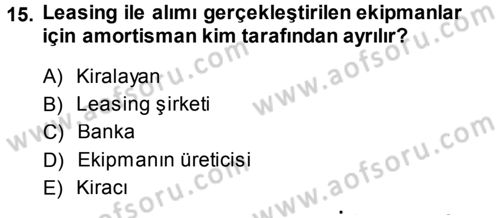 Dış Ticaret İşlemleri Dersi 2014 - 2015 Yılı (Final) Dönem Sonu Sınav Soruları 15. Soru