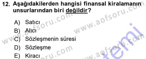 Dış Ticaret İşlemleri Dersi 2015 - 2016 Yılı (Final) Dönem Sonu Sınav Soruları 12. Soru