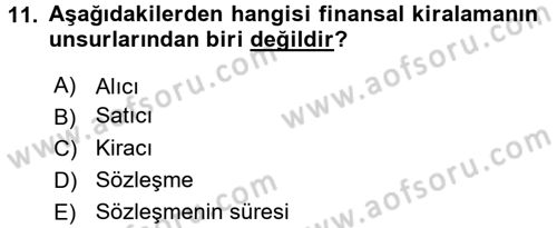 Dış Ticaret İşlemleri Dersi 2016 - 2017 Yılı 3 Ders Sınav Soruları 11. Soru