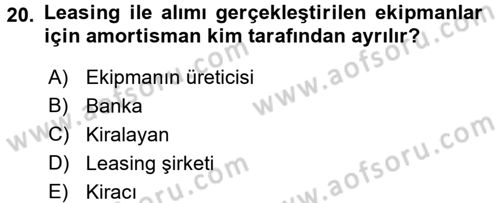 Dış Ticaret İşlemleri Dersi 2016 - 2017 Yılı 3 Ders Sınav Soruları 20. Soru