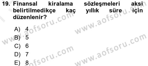 Dış Ticaret İşlemleri Dersi 2016 - 2017 Yılı (Final) Dönem Sonu Sınav Soruları 19. Soru