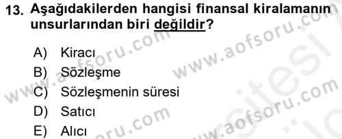 Dış Ticaret İşlemleri Dersi 2017 - 2018 Yılı 3 Ders Sınav Soruları 13. Soru