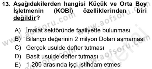 Dış Ticaret İşlemleri Dersi 2017 - 2018 Yılı (Final) Dönem Sonu Sınav Soruları 13. Soru