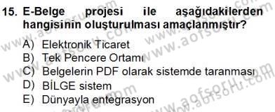 Dış Ticaret Belgeleri Dersi 2012 - 2013 Yılı (Final) Dönem Sonu Sınav Soruları 15. Soru