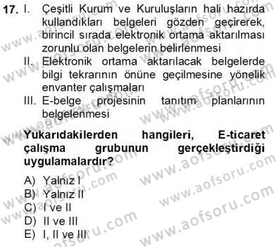 Dış Ticaret Belgeleri Dersi 2012 - 2013 Yılı (Final) Dönem Sonu Sınav Soruları 17. Soru