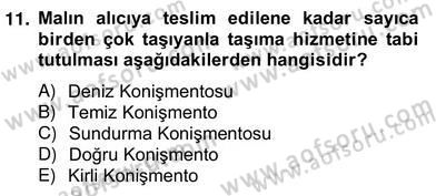 Dış Ticaret Belgeleri Dersi 2013 - 2014 Yılı (Vize) Ara Sınav Soruları 11. Soru