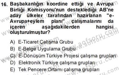 Dış Ticaret Belgeleri Dersi 2013 - 2014 Yılı (Final) Dönem Sonu Sınav Soruları 16. Soru