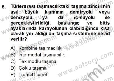 Dış Ticaret Belgeleri Dersi 2013 - 2014 Yılı (Final) Dönem Sonu Sınav Soruları 5. Soru