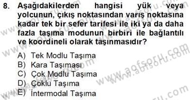 Dış Ticaret Belgeleri Dersi 2013 - 2014 Yılı Tek Ders Sınav Soruları 8. Soru