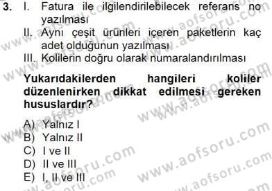 Dış Ticaret Belgeleri Dersi 2014 - 2015 Yılı (Vize) Ara Sınav Soruları 3. Soru