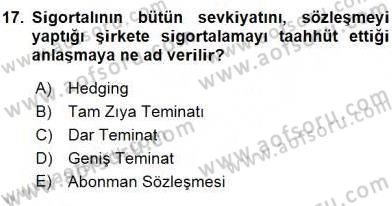 Dış Ticaret Belgeleri Dersi 2015 - 2016 Yılı (Vize) Ara Sınav Soruları 17. Soru