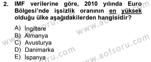 Dış Ticarete Giriş Dersi 2012 - 2013 Yılı (Vize) Ara Sınavı 2. Soru