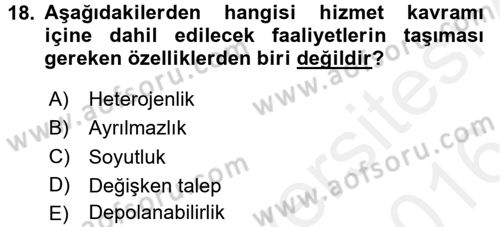 Dış Ticarete Giriş Dersi 2015 - 2016 Yılı (Vize) Ara Sınav Soruları 18. Soru