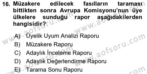 Dış Ticarete Giriş Dersi 2017 - 2018 Yılı 3 Ders Sınavı 16. Soru