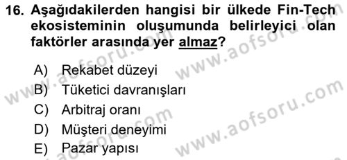 Dış Ticarete Giriş Dersi 2022 - 2023 Yılı Yaz Okulu Sınavı 16. Soru