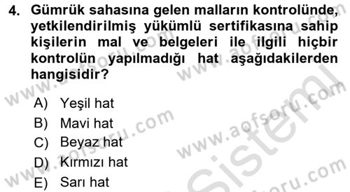 Dış Ticarete Giriş Dersi 2022 - 2023 Yılı Yaz Okulu Sınavı 4. Soru