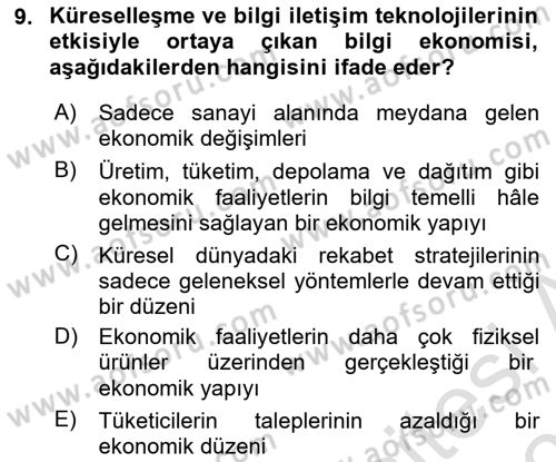 Dış Ticarete Giriş Dersi 2023 - 2024 Yılı (Vize) Ara Sınavı 9. Soru