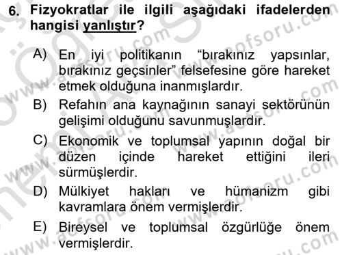 Dış Ticarete Giriş Dersi 2024 - 2025 Yılı (Vize) Ara Sınav Soruları 6. Soru