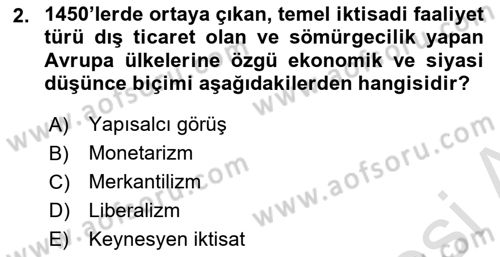 Dış Ticarete Giriş Dersi 2024 - 2025 Yılı (Final) Dönem Sonu Sınav Soruları 2. Soru